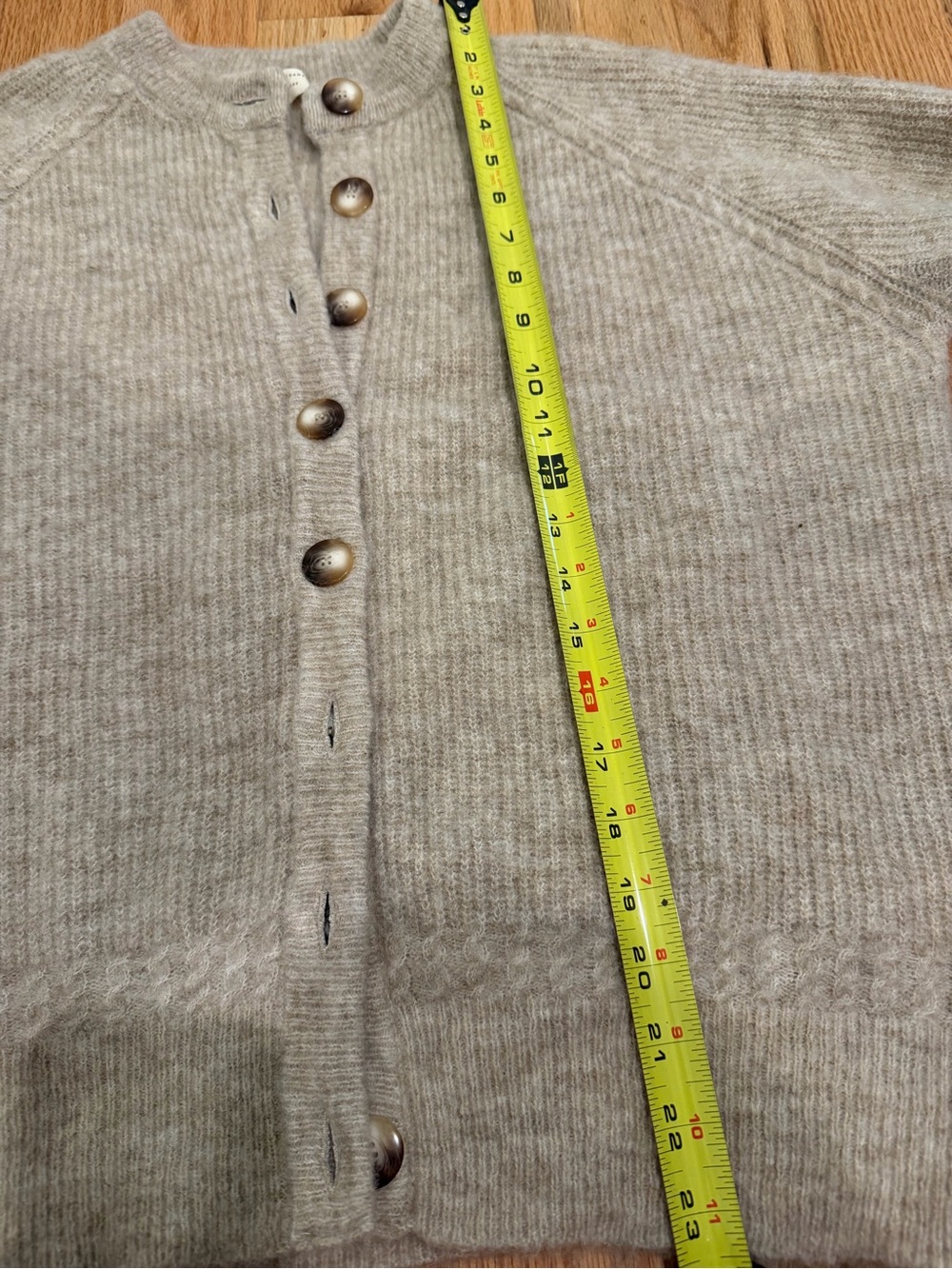 Sezane Othello Cardigan Light Beige Size Large - Picture 8 of 8